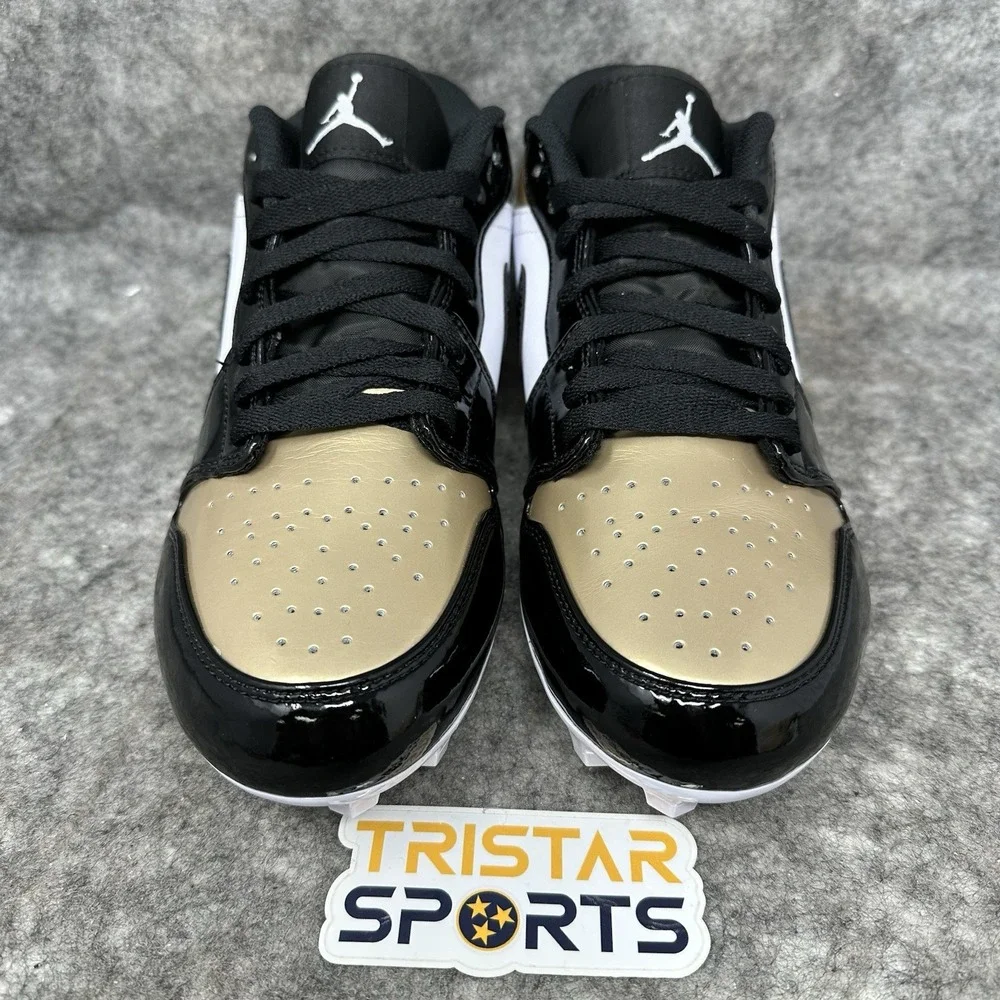 Jordan 1 Low TD Football Cleats Mens Size 11.5 Gold White Black FJ6245-701